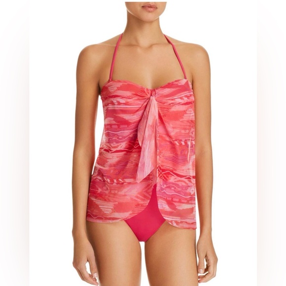 Lauren Ralph Lauren Calypso Flyaway One-Piece Swimsuit Pink 10 NWT! - Picture 1 of 9